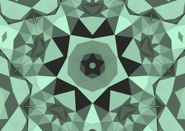 Vintage Dekorativen Hintergrund Mit Geometrischen Abstrakten Kaleidoskopischen Symmetrischen Muster — Stockfoto