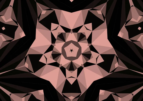 Vintage Dekorativen Hintergrund Mit Geometrischen Abstrakten Kaleidoskopischen Symmetrischen Muster — Stockfoto