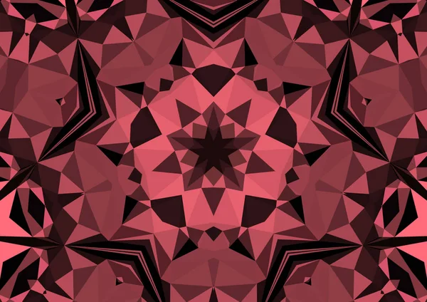 Geometrik soyut kaleydoskopik simetrik desenli klasik dekoratif arkaplan