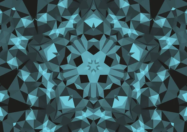 Ročník Dekorativní Pozadí Geometrickým Abstraktním Kaleidoskopickým Symetrickým Vzorem — Stock fotografie