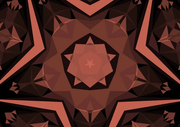 Vintage Dekorativen Hintergrund Mit Geometrischen Abstrakten Kaleidoskopischen Symmetrischen Muster — Stockfoto