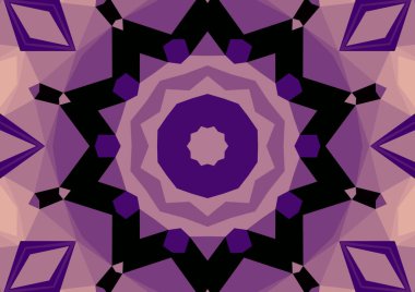 Geometrik soyut kaleydoskopik simetrik desenli klasik dekoratif arkaplan
