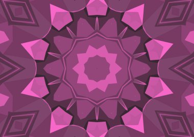 Geometrik soyut kaleydoskopik simetrik desenli klasik dekoratif arkaplan