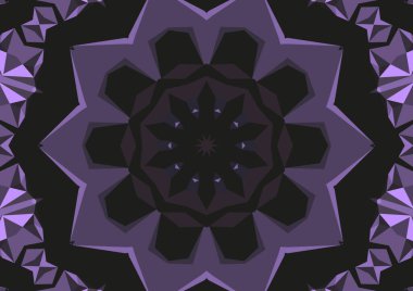 Geometrik soyut kaleydoskopik simetrik desenli klasik dekoratif arkaplan