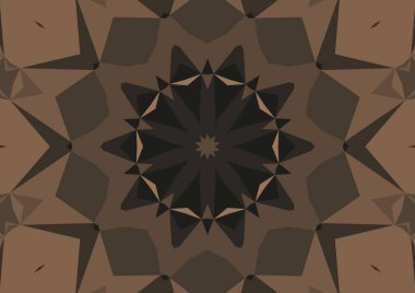 Geometrik soyut kaleydoskopik simetrik desenli klasik dekoratif arkaplan