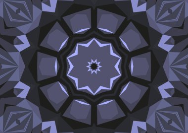 Geometrik soyut kaleydoskopik simetrik desenli klasik dekoratif arkaplan