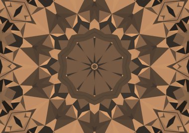 Geometrik soyut kaleydoskopik simetrik desenli klasik dekoratif arkaplan