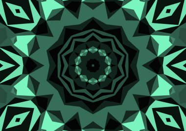 Geometrik soyut kaleydoskopik simetrik desenli klasik dekoratif arkaplan