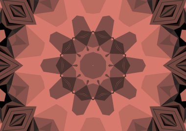 Geometrik soyut kaleydoskopik simetrik desenli klasik dekoratif arkaplan