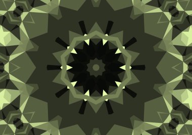 Geometrik soyut kaleydoskopik simetrik desenli klasik dekoratif arkaplan