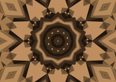 Geometrik soyut kaleydoskopik simetrik desenli klasik dekoratif arkaplan