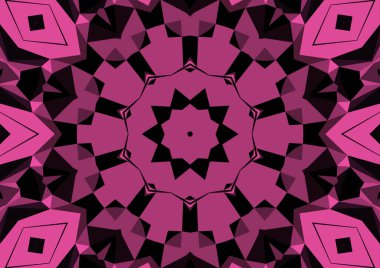 Geometrik soyut kaleydoskopik simetrik desenli klasik dekoratif arkaplan