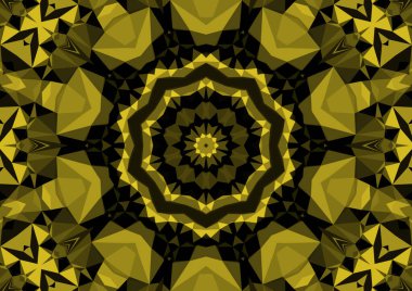 Geometrik soyut kaleydoskopik simetrik desenli klasik dekoratif arkaplan
