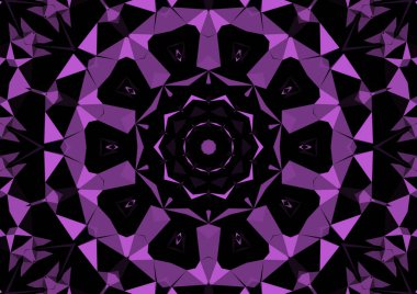 Geometrik soyut kaleydoskopik simetrik desenli klasik dekoratif arkaplan