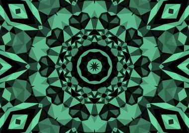 Geometrik soyut kaleydoskopik simetrik desenli klasik dekoratif arkaplan