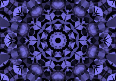 Geometrik soyut kaleydoskopik simetrik desenli klasik dekoratif arkaplan