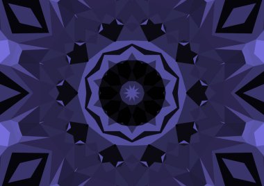 Geometrik soyut kaleydoskopik simetrik desenli klasik dekoratif arkaplan