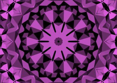 Geometrik soyut kaleydoskopik simetrik desenli klasik dekoratif arkaplan