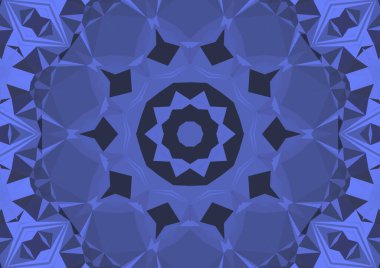 Geometrik soyut kaleydoskopik simetrik desenli klasik dekoratif arkaplan