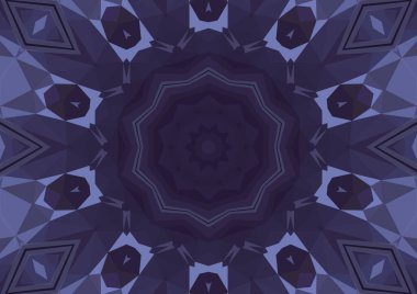 Geometrik soyut kaleydoskopik simetrik desenli klasik dekoratif arkaplan