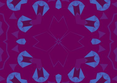 Geometrik soyut kaleydoskopik simetrik desenli klasik dekoratif arkaplan