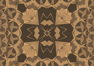 Geometrik soyut kaleydoskopik simetrik desenli klasik dekoratif arkaplan