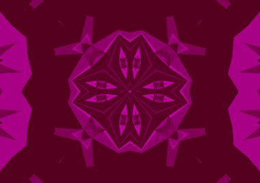 Geometrik soyut kaleydoskopik simetrik desenli klasik dekoratif arkaplan