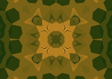 Geometrik soyut kaleydoskopik simetrik desenli klasik dekoratif arkaplan