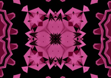 Geometrik soyut kaleydoskopik simetrik desenli klasik dekoratif arkaplan
