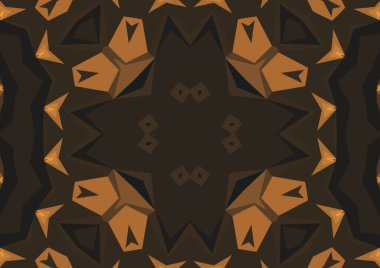 Geometrik soyut kaleydoskopik simetrik desenli klasik dekoratif arkaplan