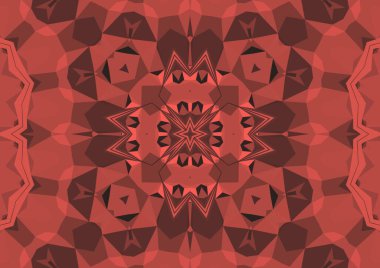 Geometrik soyut kaleydoskopik simetrik desenli klasik dekoratif arkaplan