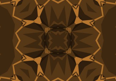 Geometrik soyut kaleydoskopik simetrik desenli klasik dekoratif arkaplan