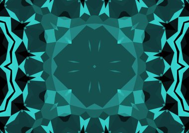 Geometrik soyut kaleydoskopik simetrik desenli klasik dekoratif arkaplan