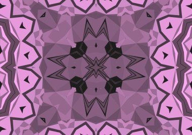 Geometrik soyut kaleydoskopik simetrik desenli klasik dekoratif arkaplan