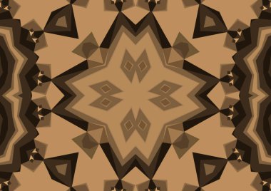 Geometrik soyut kaleydoskopik simetrik desenli klasik dekoratif arkaplan