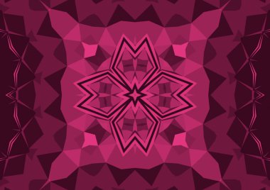 Geometrik soyut kaleydoskopik simetrik desenli klasik dekoratif arkaplan