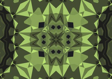 Geometrik soyut kaleydoskopik simetrik desenli klasik dekoratif arkaplan