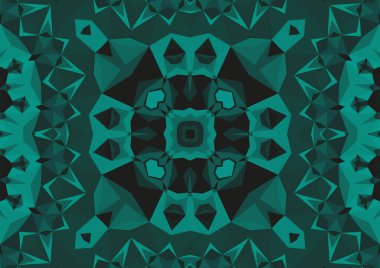 Geometrik soyut kaleydoskopik simetrik desenli klasik dekoratif arkaplan