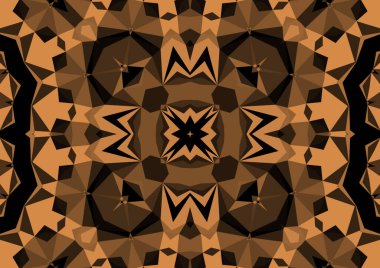 Geometrik soyut kaleydoskopik simetrik desenli klasik dekoratif arkaplan