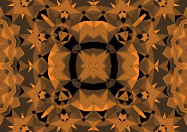 Geometrik soyut kaleydoskopik simetrik desenli klasik dekoratif arkaplan