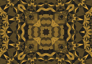 Geometrik soyut kaleydoskopik simetrik desenli klasik dekoratif arkaplan