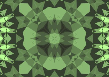 Geometrik soyut kaleydoskopik simetrik desenli klasik dekoratif arkaplan