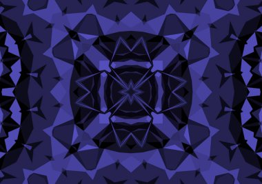 Geometrik soyut kaleydoskopik simetrik desenli klasik dekoratif arkaplan