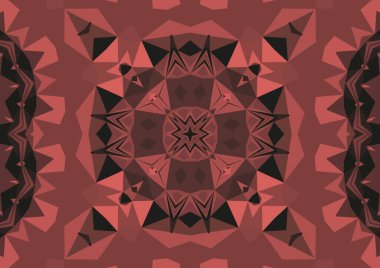 Geometrik soyut kaleydoskopik simetrik desenli klasik dekoratif arkaplan