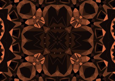 Geometrik soyut kaleydoskopik simetrik desenli klasik dekoratif arkaplan