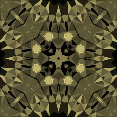 Geometrik soyut kaleydoskopik simetrik desenli klasik dekoratif arkaplan