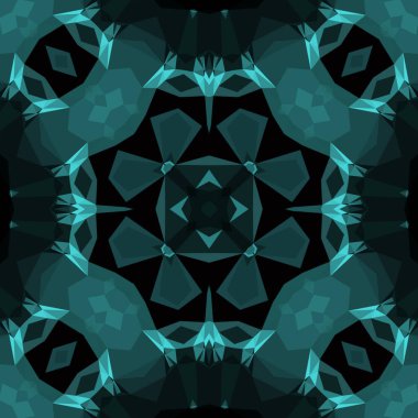 Geometrik soyut kaleydoskopik simetrik desenli klasik dekoratif arkaplan