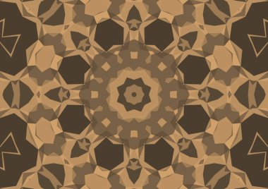 Geometrik soyut kaleydoskopik simetrik desenli klasik dekoratif arkaplan