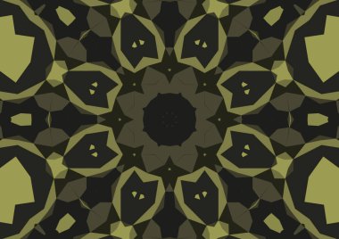 Geometrik soyut kaleydoskopik simetrik desenli klasik dekoratif arkaplan