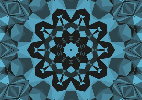 Vintage Decoratieve Achtergrond Met Geometrische Abstracte Caleidoscopische Symmetrische Patroon — Stockfoto